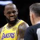 Fotografía tomada el viernes 20 de marzo al astro de Los Angeles Laker, LeBron James, quien este sábado se convirtió en el jugador con más partidos en la historia de la NBA. EFE/EPA/CRISTOBAL HERRERA-ULASHKEVICH SHUTTERSTOCK OUT