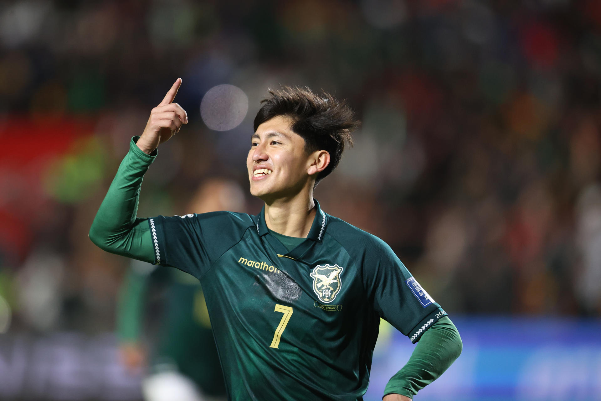 Miguel Terceros, delantero de Bolivia. EFE/Luis Gandarillas