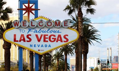 Cartel de bienvenida en Las Vegas. EFE/Adriana Arévalo