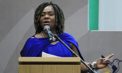 La vicepresidenta de Colombia, Francia Márquez, habla durante la inauguración del Foro de Alto Nivel Celac–África este miércoles, en Bogotá (Colombia). EFE/ Carlos Ortega