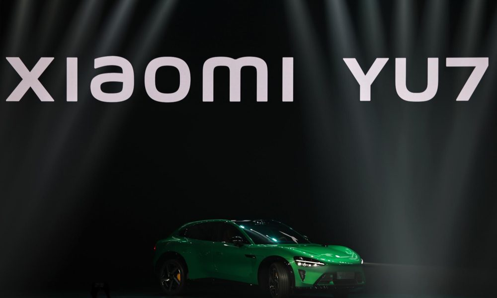 Imagen de archivo del coche eléctrico Xiaomi YU7 exhibido durante una presentación de nuevos productos de Xiaomi en Pekín, China, el 22 de mayo de 2025. EFE/EPA/ANDRES MARTINEZ CASARES