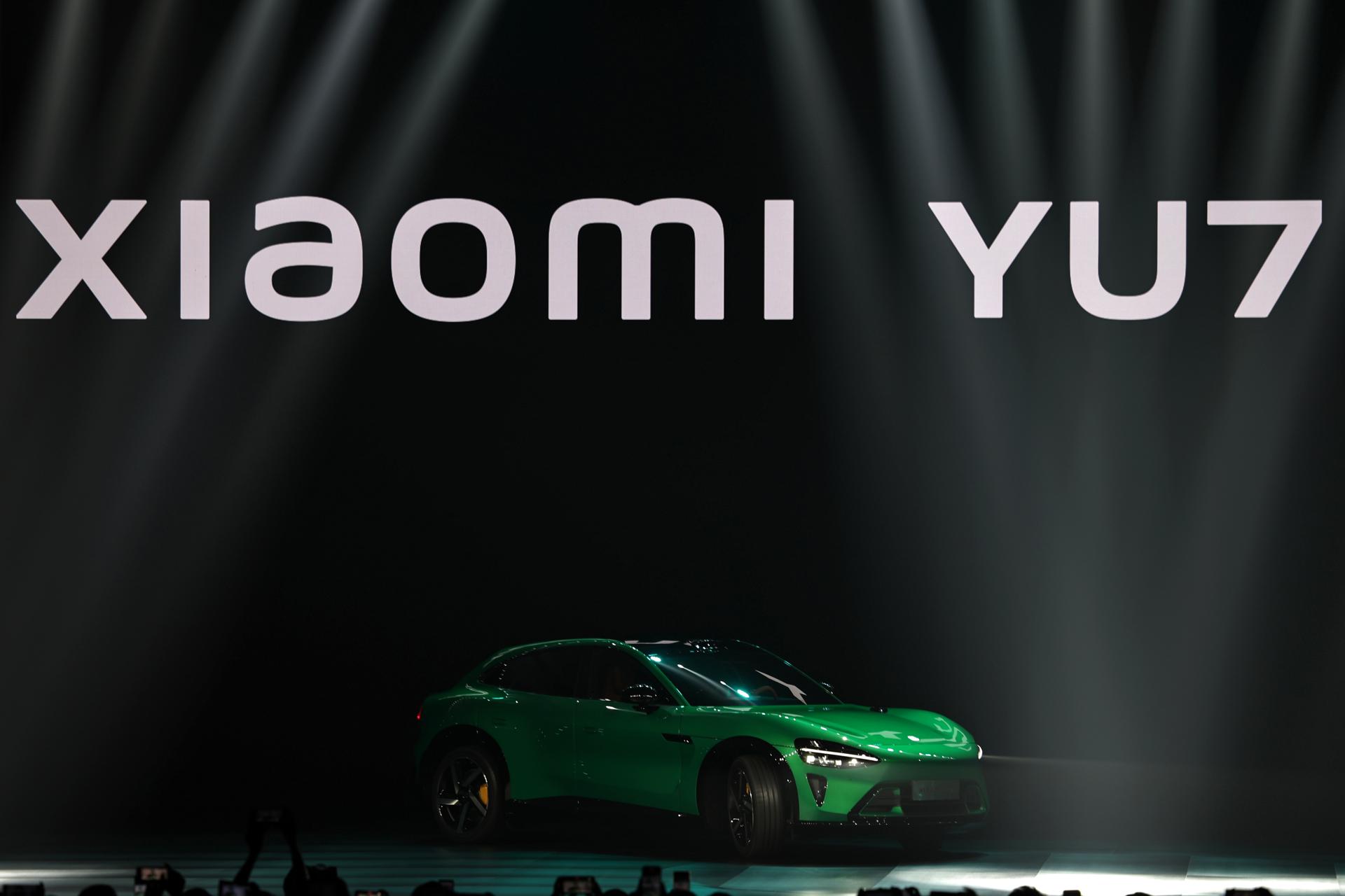 Imagen de archivo del coche eléctrico Xiaomi YU7 exhibido durante una presentación de nuevos productos de Xiaomi en Pekín, China, el 22 de mayo de 2025. EFE/EPA/ANDRES MARTINEZ CASARES