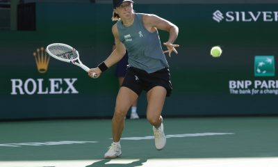 La polaca Iga Swiatek cayó este jueves ante la ucraniana Elina Svitolina en cuartos de final de Indian Wells. EFE/EPA/JOHN G. MABANGLO