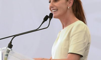 Fotografía cedida por la Presidencia de México, de la mandataria mexicana Claudia Sheinbaum, hablando durante un evento este viernes, en Tecomán, estado de Colima (México). EFE/ Presidencia de México /SOLO USO EDITORIAL/NO VENTAS/SOLO DISPONIBLE PARA ILUSTRAR LA NOTICIA QUE ACOMPAÑA (CRÉDITO OBLIGATORIO)