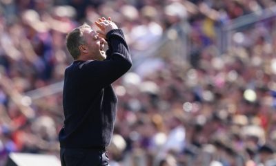El entrenador del FC Barcelona Hansi Flick durante su partido de la jornada 29 de LaLiga EA Sports en el Camp Nou, este domingo. EFE/ Alejandro García