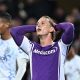 El juagdor del Fiorentina Albert Gudmundsson durante el partido de la Serie A que han jugado ACF Fiorentina e Inter FC en el Artemio Franchi Stadium en Florencia, Italia. EFE/EPA/CLAUDIO GIOVANNINI
