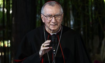 Foto de archivo del secretario de Estado vaticano, Pietro Parolin, el 4 de junio de 2025 en una ceremonia en las catacumbas de Roma (Cardenal, Italia, Roma). EFE/EPA/ANGELO CARCONI