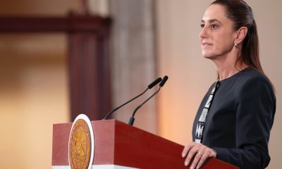 Fotografía cedida este miércoles por la presidencia de México, de su mandataria Claudia Sheinbaum durante una conferencia de prensa en Palacio Nacional de Ciudad de México (México). EFE/Presidencia de México/SOLO USO EDITORIAL/NO VENTAS/SOLO DISPONIBLE PARA ILUSTRAR LA NOTICIA QUE ACOMPAÑA (CRÉDITO OBLIGATORIO)