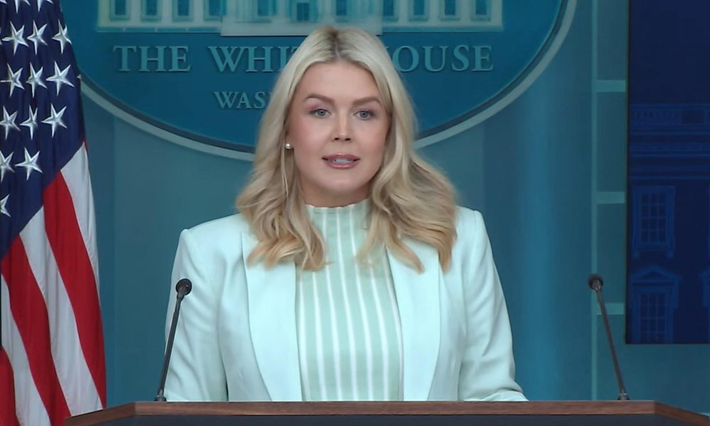 Captura de video de una transmisión de La Casa Blanca de su secretaria de prensa Karoline Leavitt durante una declaración este miércoles, en Washington (EE.UU.). EFE/ La Casa Blanca /SOLO USO EDITORIAL/ SOLO DISPONIBLE PARA ILUSTRAR LA NOTICIA QUE ACOMPAÑA (CRÉDITO OBLIGATORIO)