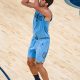 Fotografía de archivo del español Santi Aldama, alero de los Grizzlies de Memphis, quien se perderá el resto de la temporada de la NBA debido a una cirugía en la rodilla derecha, se anunció este lunes a través de un comunicado. EFE/ Matthew A. Smith