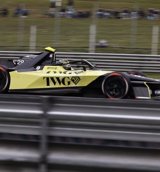 El piloto brasileño Felipe Drugovich (Andretti ) durante los entrenamiento libres del 'Madrid Mundial de Fórmula E–2026 Madrid E-Prix', en el circuito del Jarama en Madrid, este sábado. EFE/ Sergio Pérez
