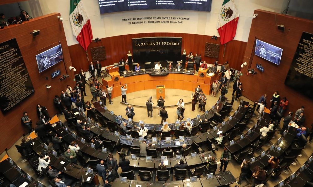 Fotografía que muestra a los asistentes de una sesión en el Senado de la República en Ciudad de México (México). Imagen de archivo. EFE/ Mario Guzmán