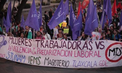 Activistas participan en una manifestación por el Día Internacional de la Erradicación de la Violencia Contra la Mujer en Ciudad de México (México). Imagen de archivo. EFE/Sáshenka Gutiérrez
