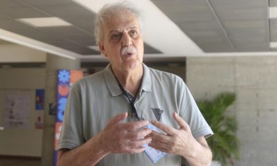 El científico brasileño Carlos Nobre habla durante una entrevista con EFE el 25 de abril de 2026 en el marco de la primera Conferencia para la Transición más allá de los Combustibles Fósiles en Santa Marta (Colombia). EFE/Ricardo Maldonado Rozo