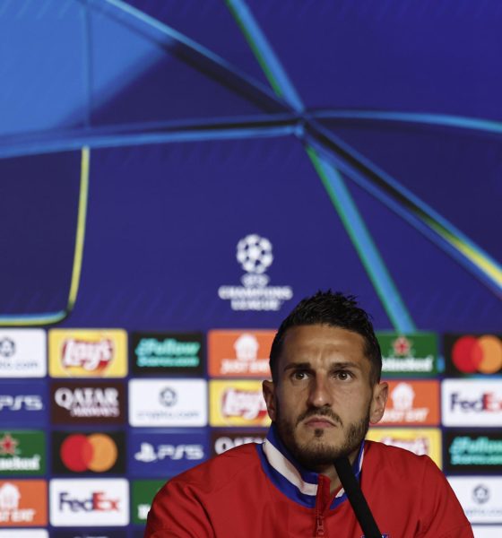 Koke, durante la rueda de prensa. EFE/Sergio Pérez