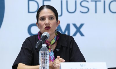 Fotografía cedida este viernes por la Fiscalía General de Justicia de la Ciudad de México, de su titular Bertha Alcalde Luján, durante una rueda de prensa en Ciudad de México (México). EFE/Fiscalía General de Justicia de la Ciudad de México/SOLO USO EDITORIAL/NO VENTAS/SOLO DISPONIBLE PARA ILUSTRAR LA NOTICIA QUE ACOMPAÑA(CRÉDITO OBLIGATORIO)