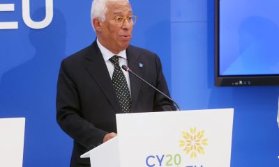 El presidente del Consejo Europeo, António Costa, participa en una conferencia de prensa durante una reunión informal de los Jefes de Estado o de Gobierno de la UE en Nicosia (Chipre), 24 de abril de 2026. Se espera que los líderes de la UE aborden los acontecimientos geopolíticos actuales y la respuesta de Europa a ellos. (Chipre) EFE/EPA/GEORGE CHRISTOFOROU