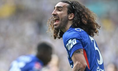 El jugador del Chelsea Marc Cucurella reacciona durante el partido de la segunda semifinal que han jugado Chelsea FC y Leeds United, en Londres, Reino Unido. EFE/EPA/VINCE MIGNOTT
