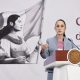 La presidenta de México, Claudia Sheinbaum, habla durante una rueda de prensa este martes en el Palacio Nacional de la Ciudad de México (México). EFE/José Méndez