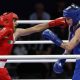 Fotografía de Miguel Toña, en la que puede verse en una imagen de archivo del 3 de agosto de 2024 a la boxeadora argelina Imane  Khelif (rojo) ante la húngara Anna Luca Hamori en los Juegos Olímpicos de París 2024. EFE
