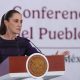 La presidenta de México, Claudia Sheinbaum habla este viernes durante una rueda de prensa matutina en Palacio Nacional de la Ciudad de México (México). EFE/Mario Guzmán