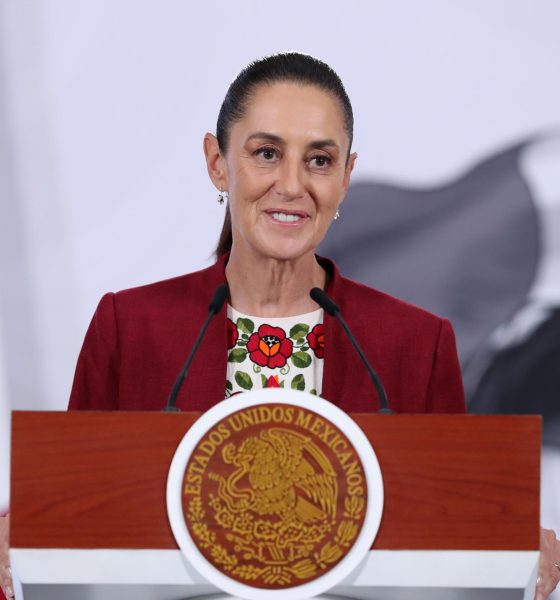 La presidenta de México, Claudia Sheinbaum, habla durante una rueda de prensa este jueves, en Ciudad de México (México). EFE/Mario Guzmán