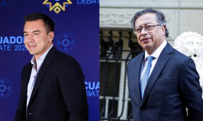 Combo de fotografías de archivo que muestra al presidente de Ecuador, Daniel Noboa (i), y al de Colombia Gustavo Petro. EFE/ARCHIVO