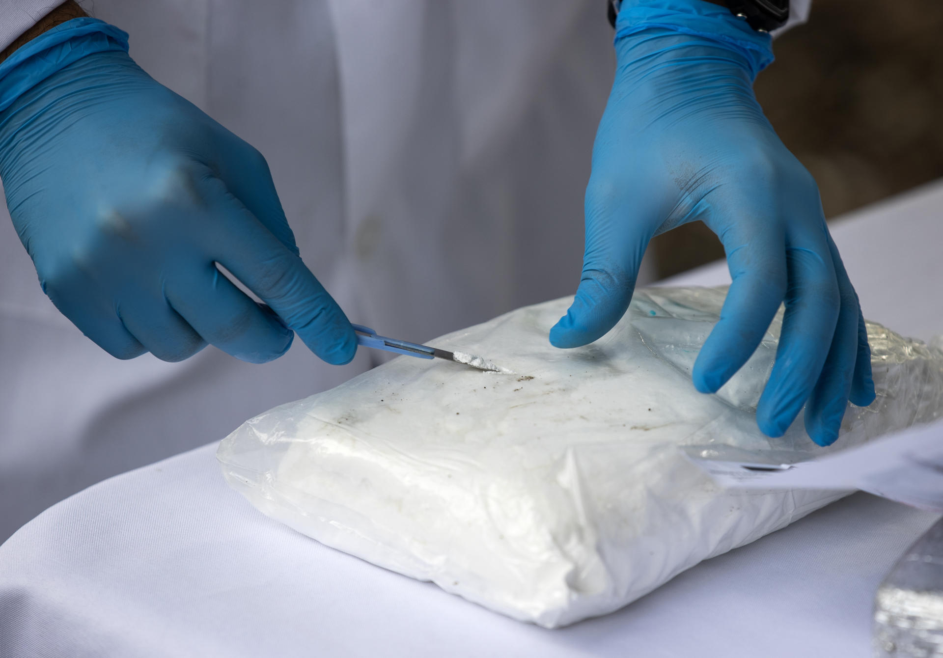 Agentes de las fuerzas de seguridad mexicanas detuvieron este miércoles a cuatro personas con 60 kilos de cocaína ocultos en la caja refrigerada de un tractocamión en el estado de Colima (occidente), informó el Gabinete de Seguridad. Fotografía de archivo. EFE/ Orlando Barría