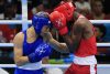 Ken Harvey (d), de Guyana, combate contra Maicon dos Santos (i), de Brasil, durante la semifinal masculina de boxeo en la categoría 60 kg de los IV Juegos Suramericanos de la Juventud Panamá 2026, en Ciudad de Panamá (Panamá). EFE/Bienvenido Velasco
