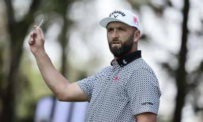 El español Jon Rahm del equipo Legion XIII reacciona durante el LIV Golf en el Club de Golf Chapultepec, en Ciudad de México (México). EFE/ José Méndez