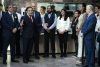 El ministro de Asuntos Exteriores de España, José Manuel Albares, habla durante una visita al Consulado General de España este miércoles, en la Ciudad de México (México). EFE/José Méndez
