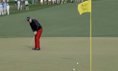 José María Olazabal, el pasado lunes, durante el entrenamiento en el hoyo 2 del campo de Augusta. EFE/EPA/ERIK S. LESSER