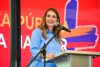 Fotografía cedida por la oficina de prensa de Paloma Valencia que muestra la candidata a la Presidencia de Colombia, Paloma Valencia, participando durante un evento político este miércoles en Bogotá (Colombia). EFE/ Prensa de Paloma Valencia
