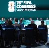 Aspecto de las deliberaciones de la edición 76 del Congreso de la FIFA celebrado este jueves en Vancouver. EFE/EPA/BOB FRID
