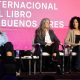 Las escritoras argentinas Gabriela Cabezón Cámara (i), Selva Almada (c) y Leila Guerriero participan en la inauguración de la 50ª edición de la Feria Internacional del Libro de Buenos Aires este jueves, en Buenos Aires (Argentina). EFE/ Juan Ignacio Roncoroni