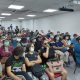 Familiares de ciudadanos peruanos que están en la guerra en Ucrania participan en una reunión en Lima (Perú). EFE/ Paula Bayarte