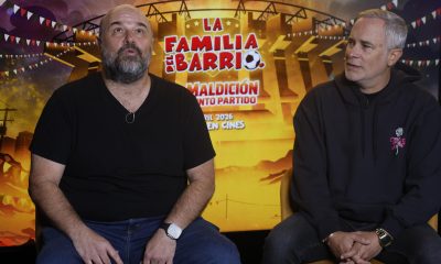 Los creadores de la película de animación ‘La familia del barrio: la maldición del quinto partido’, Sergio Lebrija (i) y Arturo Navarro participan durante una entrevista con EFE este martes, en Ciudad de México, (México). EFE/ Sáshenka Gutiérrez
