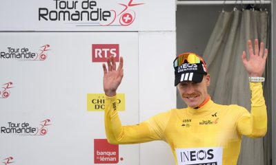 El francés Dorian Godon (INEOS, 3:35.12) tras la etapa prólogo de la 79ª edición del Tour de Romandía, 
 EFE/EPA/LAURENT GILLIERON