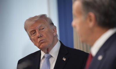 El presidente de Estados Unidos, Donald Trump, durante una rueda de prensa sobre la guerra en Irán. EFE/YURI GRIPAS