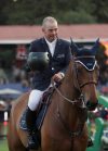 El irlandés Cian O’Connor ocupó este sábado el segundo lugar de la prueba de salto de 1,50 metros en el tercer día del Longines Global Champions Tour que transcurre en el Campo Marte de Ciudad de México. EFE/ Mario Guzmán
