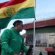 El centro histórico de La Paz se llenó de aficionados ataviados con los colores de la bandera y de la selección horas antes del crucial partido contra Irak en México por el último cupo libre en el Mundial. EFE/ Luis Gandarillas