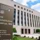 Fotografía que muestra la fachada del Tribunal Federal E. Barrett Prettyman este jueves, en Washignton (Estados Unidos). EFE/ Octavio Guzmán