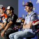 s(izda a dcha) Los pilotos españoles de MotoGP Pedro Acosta, Jorge Martín y Alex Márquez durante la rueda de prensa previa al Gran Premio de España de Motociclismo, este jueves en Jerez de la Frontera. EFE/ José Manuel Vidal