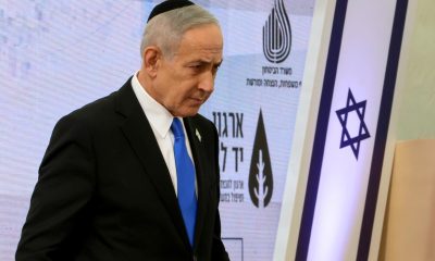 El primer ministro israelí, Benjamin Netanyahu, durante la ceremonia del Día del Recuerdo, celebrada en Jerusalén. EFE/EPA/MARC ISRAEL SELLEM / POOL