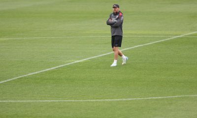 SImeone, durante el entrenamiento de este viernes. EFE/ Kiko Huesca