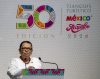 La secretaria de Gobernación (Interior) de México, Rosa Icela Rodríguez, habla durante la ceremonia de inauguración de la edición 50 del Tianguis Turístico, en el puerto de Acapulco (México). EFE/David Guzmán
