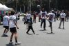 Familiares de personas desaparecidas juegan fútbol durante una manifestación en la Ciudad de México (México). EFE/ Mario Guzmán