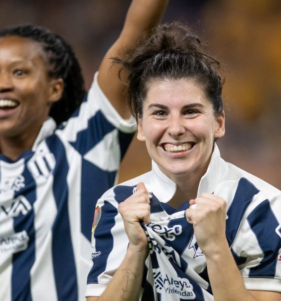 Lucia Garcia de Rayadas celebra un gol en el estadio BBVA de la ciudad de Monterrey (México). Imagen de archivo. EFE/ Miguel Sierra