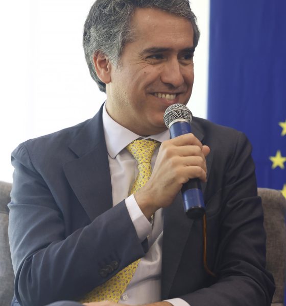 El embajador de la Unión Europea en México, Francisco André habla durante una rueda de prensa en Ciudad de México (México). Imagen de archivo. EFE/ Sáshenka Gutiérrez