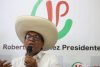 El candidato a la Presidencia de Perú por el partido Juntos por el Perú, Roberto Sánchez, habla durante una rueda de prensa este martes, en Lima (Perú). EFE/ Paolo Aguilar
